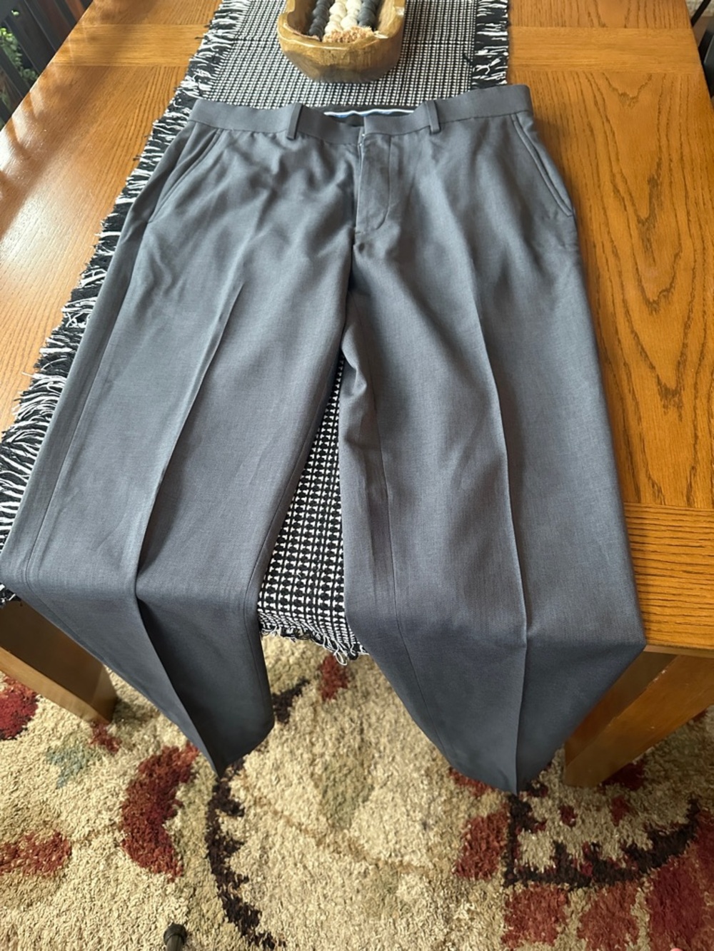 Haggar Slim Fit Dress Pants in Dark Gray